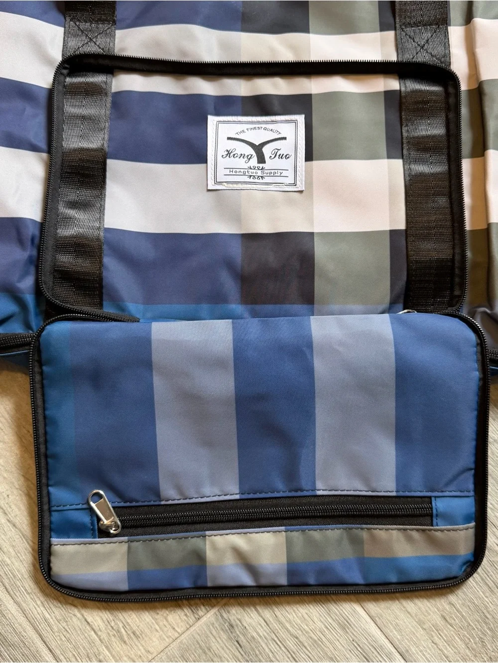 Foldable Dry/Wet Separation Travel Bag Large Capacity Folding Carry Blue NWOT